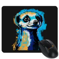 Motiv: Mousepad Textil - Erdmännchen Pop-Art 