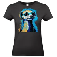 Motiv: T-Shirt Damen Premium FAIR WEAR - Erdmännchen Pop-Art 
