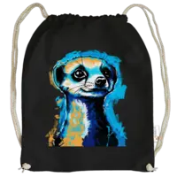 Motiv: Cotton Gymsac - Erdmännchen Pop-Art 