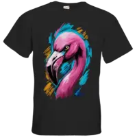 Motiv: T-Shirt Premium - Flamingo Pop-Art 