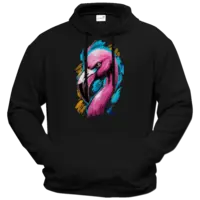 Motiv: Hoodie Premium FAIR WEAR - Flamingo Pop-Art 