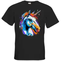 Motiv: T-Shirt Premium - Einhorn Pop-Art 