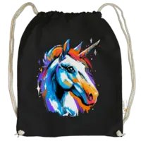 Motiv: Cotton Gymsac - Einhorn Pop-Art 