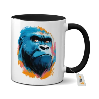 Motiv: Tasse farbig - Gorilla Pop-Art 