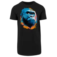 Motiv: Shaped Long Tee - Gorilla Pop-Art 