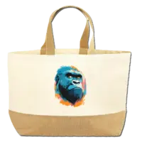 Motiv: Jute Base Canvas Bag XL - Gorilla Pop-Art 