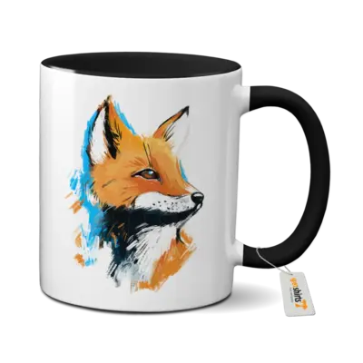 Motiv: Tasse farbig - Fuchs Pop-Art 