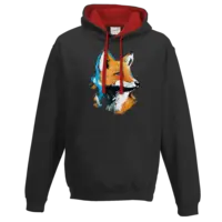 Motiv: Two-Tone Hoodie - Fuchs Pop-Art 