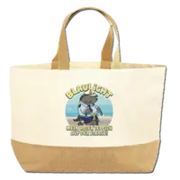 Motiv: Jute Base Canvas Bag XL - Grummeleinhorn-Beruf-Polizist 
