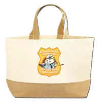 Motiv: Jute Base Canvas Bag XL - Pummelfee - Beruf - Polizistin 