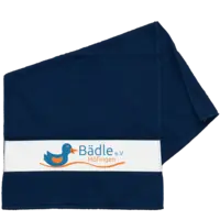 Motiv: Frottier-Handtuch mit Bordüre  - Logo farbig 