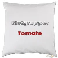 Motiv: Kissen - Blutgruppe Tomate 