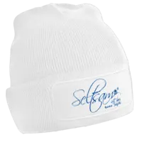 Motiv: Patch Beanie  - Seltsam schön - Astronautin (blau) 