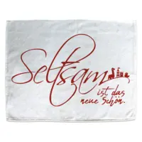Motiv: Handtuch Fullprint - Seltsam schön - Dino (rot) 