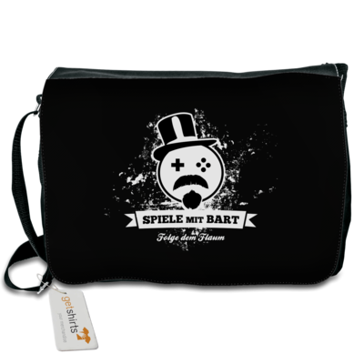 Motiv: Schultertasche - Spiele mit Bart - bestimme auf Wunsch Details wie Produkt, Grösse, Farbe und Position selbst ! Motiv: Schultertasche - Spiele mit Bart