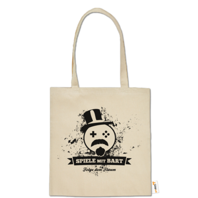 Motiv: Baumwolltasche - Spiele mit Bart - bestimme auf Wunsch Details wie Produkt, Grösse, Farbe und Position selbst ! Motiv: Baumwolltasche - Spiele mit Bart
