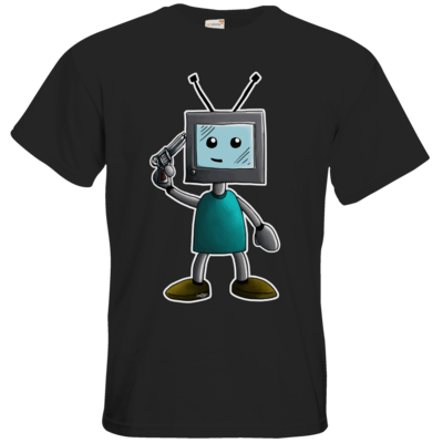 Motiv: T-Shirt Premium FAIR WEAR - TV Man - bestimme auf Wunsch Details wie Produkt, Grösse, Farbe und Position selbst ! Motiv: T-Shirt Premium FAIR WEAR - TV Man