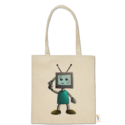 Motiv: Baumwolltasche - TV Man - bestimme auf Wunsch Details wie Produkt, Grösse, Farbe und Position selbst ! Motiv: Baumwolltasche - TV Man