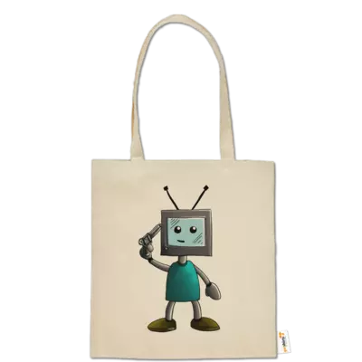 Motiv: Baumwolltasche - TV Man - bestimme auf Wunsch Details wie Produkt, Grösse, Farbe und Position selbst ! Motiv: Baumwolltasche - TV Man