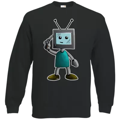 Motiv: Sweatshirt Set In - TV Man - bestimme auf Wunsch Details wie Produkt, Grösse, Farbe und Position selbst ! Motiv: Sweatshirt Set In - TV Man