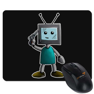 Motiv: Mousepad Textil - TV Man - bestimme auf Wunsch Details wie Produkt, Grösse, Farbe und Position selbst ! Motiv: Mousepad Textil - TV Man