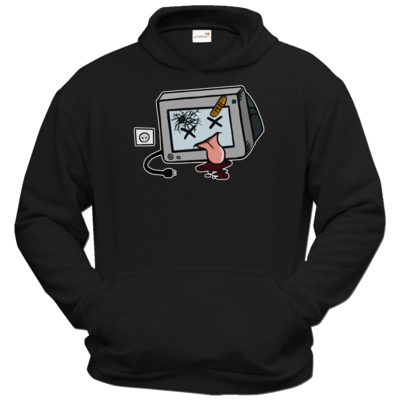 Motiv: Hoodie Classic - TV kaputt - bestimme auf Wunsch Details wie Produkt, Grösse, Farbe und Position selbst ! Motiv: Hoodie Classic - TV kaputt