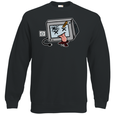 Motiv: Sweatshirt Set In - TV kaputt - bestimme auf Wunsch Details wie Produkt, Grösse, Farbe und Position selbst ! Motiv: Sweatshirt Set In - TV kaputt