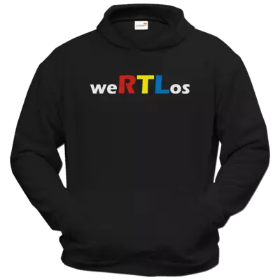 Motiv: Hoodie Classic - weRTLos - bestimme auf Wunsch Details wie Produkt, Grösse, Farbe und Position selbst ! Motiv: Hoodie Classic - weRTLos