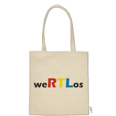 Motiv: Baumwolltasche - weRTLos - bestimme auf Wunsch Details wie Produkt, Grösse, Farbe und Position selbst ! Motiv: Baumwolltasche - weRTLos