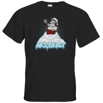 Motiv: T-Shirt Premium FAIR WEAR - Arschkalt - bestimme auf Wunsch Details wie Produkt, Grösse, Farbe und Position selbst ! Motiv: T-Shirt Premium FAIR WEAR - Arschkalt