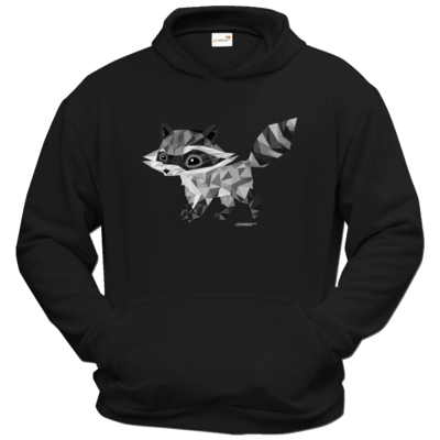 Motiv: Hoodie Classic - Raccoonus Triangle - bestimme auf Wunsch Details wie Produkt, Grösse, Farbe und Position selbst ! Motiv: Hoodie Classic - Raccoonus Triangle