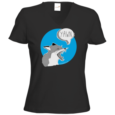 Motiv: T-Shirt Damen V-Neck Classic - What the Fox says 