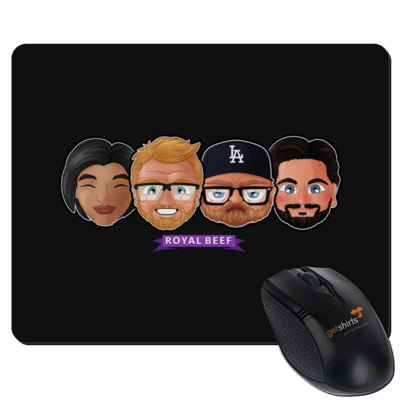 Motiv: Mousepad Textil - Royal Beef - Faces - bestimme auf Wunsch Details wie Produkt, Grösse, Farbe und Position selbst ! Motiv: Mousepad Textil - Royal Beef - Faces