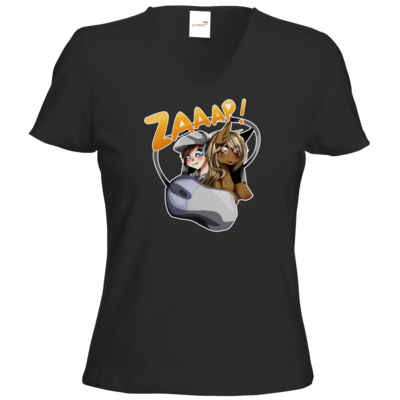 Motiv: T-Shirt Damen V-Neck Classic - Logo2 - bestimme auf Wunsch Details wie Produkt, Grösse, Farbe und Position selbst ! Motiv: T-Shirt Damen V-Neck Classic - Logo2