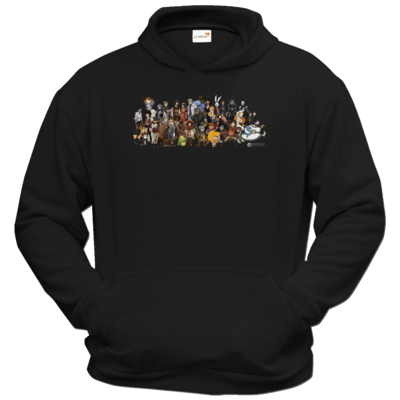 Motiv: Hoodie Classic - Daedalic Allstars - Collage - bestimme auf Wunsch Details wie Produkt, Grösse, Farbe und Position selbst ! Motiv: Hoodie Classic - Daedalic Allstars - Collage