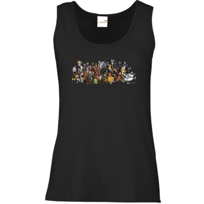 Motiv: Tank Top Damen Classic - Daedalic Allstars - Collage - bestimme auf Wunsch Details wie Produkt, Grösse, Farbe und Position selbst ! Motiv: Tank Top Damen Classic - Daedalic Allstars - Collage