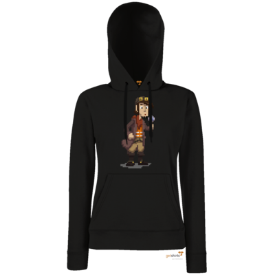 Motiv: Lady Hoodie Classic - Deponia - Pixelrufus - bestimme auf Wunsch Details wie Produkt, Grösse, Farbe und Position selbst ! Motiv: Lady Hoodie Classic - Deponia - Pixelrufus