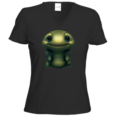 Motiv: T-Shirt Damen V-Neck Classic - Silence - Spot - bestimme auf Wunsch Details wie Produkt, Grösse, Farbe und Position selbst ! Motiv: T-Shirt Damen V-Neck Classic - Silence - Spot