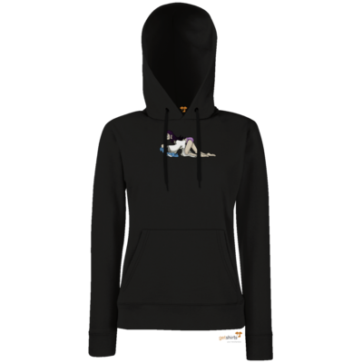 Motiv: Lady Hoodie Classic - Edna bricht aus - Edna kriecht - bestimme auf Wunsch Details wie Produkt, Grösse, Farbe und Position selbst ! Motiv: Lady Hoodie Classic - Edna bricht aus - Edna kriecht