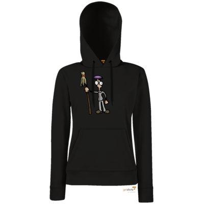 Motiv: Lady Hoodie Classic - Edna bricht aus - Droggelbecher - bestimme auf Wunsch Details wie Produkt, Grösse, Farbe und Position selbst ! Motiv: Lady Hoodie Classic - Edna bricht aus - Droggelbecher