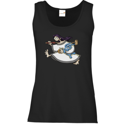 Motiv: Tank Top Damen Classic - Edna bricht aus - rennt weg - bestimme auf Wunsch Details wie Produkt, Grösse, Farbe und Position selbst ! Motiv: Tank Top Damen Classic - Edna bricht aus - rennt weg