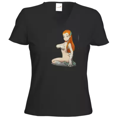 Motiv: T-Shirt Damen V-Neck Classic - Deponia - Goal 