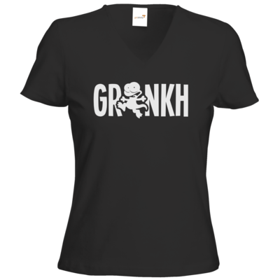 Motiv: T-Shirt Damen V-Neck Classic - Lurch sw - bestimme auf Wunsch Details wie Produkt, Grösse, Farbe und Position selbst ! Motiv: T-Shirt Damen V-Neck Classic - Lurch sw
