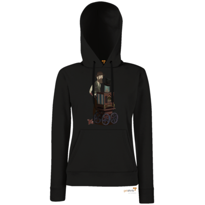 Motiv: Lady Hoodie Classic - The Devils Men - Orgelspieler - bestimme auf Wunsch Details wie Produkt, Grösse, Farbe und Position selbst ! Motiv: Lady Hoodie Classic - The Devils Men - Orgelspieler