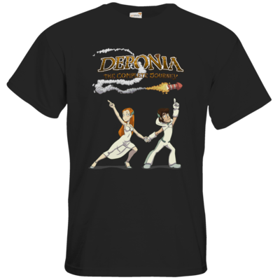 Motiv: T-Shirt Premium FAIR WEAR - Deponia - Disco Pose - bestimme auf Wunsch Details wie Produkt, Grösse, Farbe und Position selbst ! Motiv: T-Shirt Premium FAIR WEAR - Deponia - Disco Pose