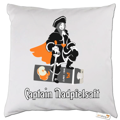 Motiv: Kissen - Captain Nadpfelsaft - bestimme auf Wunsch Details wie Produkt, Grösse, Farbe und Position selbst ! Motiv: Kissen - Captain Nadpfelsaft