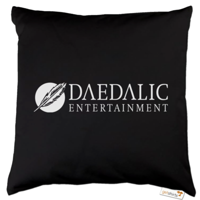 Motiv: Kissen Baumwolle - Daedalic Logo - bestimme auf Wunsch Details wie Produkt, Grösse, Farbe und Position selbst ! Motiv: Kissen Baumwolle - Daedalic Logo