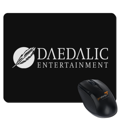 Motiv: Mousepad Textil - Daedalic Logo - bestimme auf Wunsch Details wie Produkt, Grösse, Farbe und Position selbst ! Motiv: Mousepad Textil - Daedalic Logo
