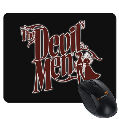 Motiv: Mousepad Textil - The Devils Men - red - bestimme auf Wunsch Details wie Produkt, Grösse, Farbe und Position selbst ! Motiv: Mousepad Textil - The Devils Men - red