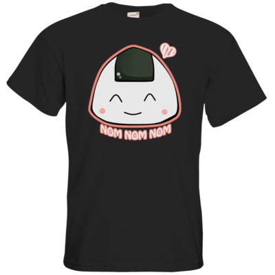 Motiv: T-Shirt Premium FAIR WEAR - NOM NOM NOM rosa - bestimme auf Wunsch Details wie Produkt, Grösse, Farbe und Position selbst ! Motiv: T-Shirt Premium FAIR WEAR - NOM NOM NOM rosa